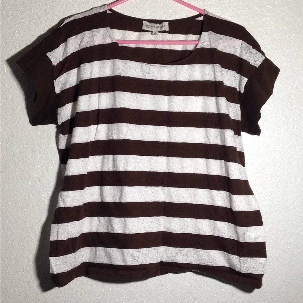 FINAL MARKDOWN Ladies' Jones New York Open Work T-Shirt (xl)